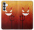 S2454 Red Cute Little Devil Cartoon Hülle Schutzhülle Taschen für Samsung Galaxy S25 FE