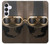 S2645 Vintage Brown Goggles Motorcycle Helmet Hülle Schutzhülle Taschen für Samsung Galaxy S25 FE