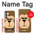 S2721 Cute Grumpy Monkey Cartoon Hülle Schutzhülle Taschen für Samsung Galaxy S25 FE