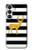 S2794 Black and White Striped Deer Gold Sparkles Hülle Schutzhülle Taschen für Samsung Galaxy S25 FE