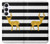 S2794 Black and White Striped Deer Gold Sparkles Hülle Schutzhülle Taschen für Samsung Galaxy S25 FE