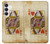 S2833 Poker Card Queen Hearts Hülle Schutzhülle Taschen für Samsung Galaxy S25 FE
