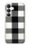 S2842 Black and White Buffalo Check Pattern Hülle Schutzhülle Taschen für Samsung Galaxy S25 FE