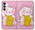 S3025 Pink Maneki Neko Lucky Cat Hülle Schutzhülle Taschen für Samsung Galaxy S25 FE