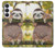 S3138 Cute Baby Sloth Paint Hülle Schutzhülle Taschen für Samsung Galaxy S25 FE, S26 FE