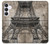 S3416 Eiffel Tower Blueprint Hülle Schutzhülle Taschen für Samsung Galaxy S25 FE