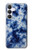 S3439 Fabric Indigo Tie Dye Hülle Schutzhülle Taschen für Samsung Galaxy S25 FE