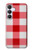 S3535 Red Gingham Hülle Schutzhülle Taschen für Samsung Galaxy S25 FE