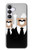 S3557 Bear in Black Suit Hülle Schutzhülle Taschen für Samsung Galaxy S25 FE, S26 FE