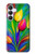 S3926 Colorful Tulip Oil Painting Hülle Schutzhülle Taschen für Samsung Galaxy S25 FE