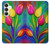 S3926 Colorful Tulip Oil Painting Hülle Schutzhülle Taschen für Samsung Galaxy S25 FE