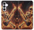 S3984 Fire Skeleton Playing Guitar Hülle Schutzhülle Taschen für Samsung Galaxy S25 FE, S26 FE