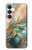 S3993 Green Marble Gold Veins Hülle Schutzhülle Taschen für Samsung Galaxy S25 FE