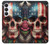 S4015 Skull American Flag Hülle Schutzhülle Taschen für Samsung Galaxy S25 FE