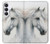 S4025 White Horse Painting Hülle Schutzhülle Taschen für Samsung Galaxy S25 FE