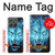 S0752 Blue Fire Grim Wolf Hülle Schutzhülle Taschen für Motorola Edge (2025)