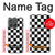 S1611 Black and White Check Chess Board Hülle Schutzhülle Taschen für Motorola Edge (2025)