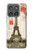 S2108 Eiffel Tower Paris Postcard Hülle Schutzhülle Taschen für Motorola Edge (2025)