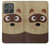 S2825 Cute Cartoon Raccoon Hülle Schutzhülle Taschen für Motorola Edge (2025)