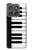 S3078 Black and White Piano Keyboard Hülle Schutzhülle Taschen für Motorola Edge (2025)