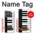 S3078 Black and White Piano Keyboard Hülle Schutzhülle Taschen für Motorola Edge (2025)