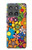 S3281 Colorful Hippie Flowers Pattern Hülle Schutzhülle Taschen für Motorola Edge (2025)