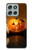 S1083 Pumpkin Spider Candles Halloween Hülle Schutzhülle Taschen für Motorola Moto G56