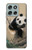 S2210 Panda Fluffy Art Painting Hülle Schutzhülle Taschen für Motorola Moto G56