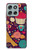 S2353 Paris Cartoon Vintage Pattern Hülle Schutzhülle Taschen für Motorola Moto G56