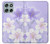 S2361 Purple White Flowers Hülle Schutzhülle Taschen für Motorola Moto G56 S2361 Purple White Flowers Hülle Schutzhülle Taschen für Motorola Moto G56