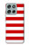 S2364 Red and White Striped Hülle Schutzhülle Taschen für Motorola Moto G56
