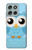 S3029 Cute Blue Owl Hülle Schutzhülle Taschen für Motorola Moto G56