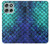 S3047 Green Mermaid Fish Scale Hülle Schutzhülle Taschen für Motorola Moto G56