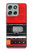 S3204 Red Cassette Recorder Graphic Hülle Schutzhülle Taschen für Motorola Moto G56