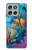 S3227 Underwater World Cartoon Hülle Schutzhülle Taschen für Motorola Moto G56