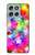 S3292 Colourful Disco Star Hülle Schutzhülle Taschen für Motorola Moto G56