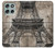 S3416 Eiffel Tower Blueprint Hülle Schutzhülle Taschen für Motorola Moto G56