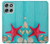 S3428 Aqua Wood Starfish Shell Hülle Schutzhülle Taschen für Motorola Moto G56