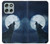 S3693 Grim White Wolf Full Moon Hülle Schutzhülle Taschen für Motorola Moto G56