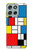 S3814 Piet Mondrian Line Art Composition Hülle Schutzhülle Taschen für Motorola Moto G56