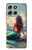 S4006 Oil Painting Mermaid Hülle Schutzhülle Taschen für Motorola Moto G56
