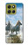 S0250 White Horse Hülle Schutzhülle Taschen für Motorola Moto G86