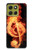 S0493 Music Note Burn Hülle Schutzhülle Taschen für Motorola Moto G86