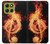 S0493 Music Note Burn Hülle Schutzhülle Taschen für Motorola Moto G86