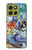 S0588 Wall Graffiti Hülle Schutzhülle Taschen für Motorola Moto G86