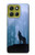 S0935 Wolf Howling in Forest Hülle Schutzhülle Taschen für Motorola Moto G86