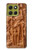 S1307 Fish Wood Carving Graphic Printed Hülle Schutzhülle Taschen für Motorola Moto G86