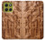 S1307 Fish Wood Carving Graphic Printed Hülle Schutzhülle Taschen für Motorola Moto G86