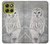 S1566 Snowy Owl White Owl Hülle Schutzhülle Taschen für Motorola Moto G86