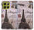 S2211 Paris Postcard Eiffel Tower Hülle Schutzhülle Taschen für Motorola Moto G86